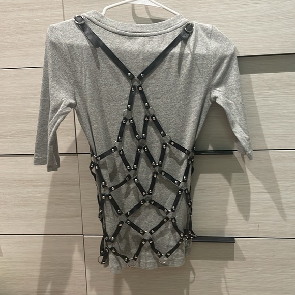 Faux Leather Top - Picture 3 of 4